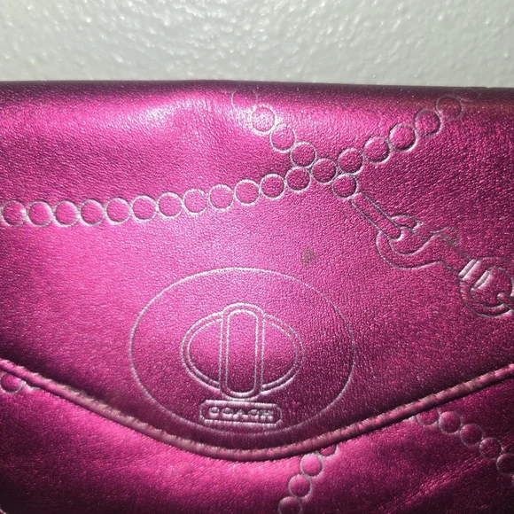Sold Nwt Coach Jewel Pink Mini Bag Wristlet New - Picture 3 of 6